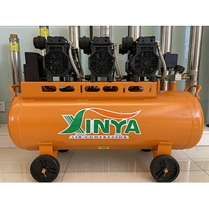 XINYA 8bar 100L 220V/380V 3 motors mute oil free air compressors for Food Industry (XY338-100)