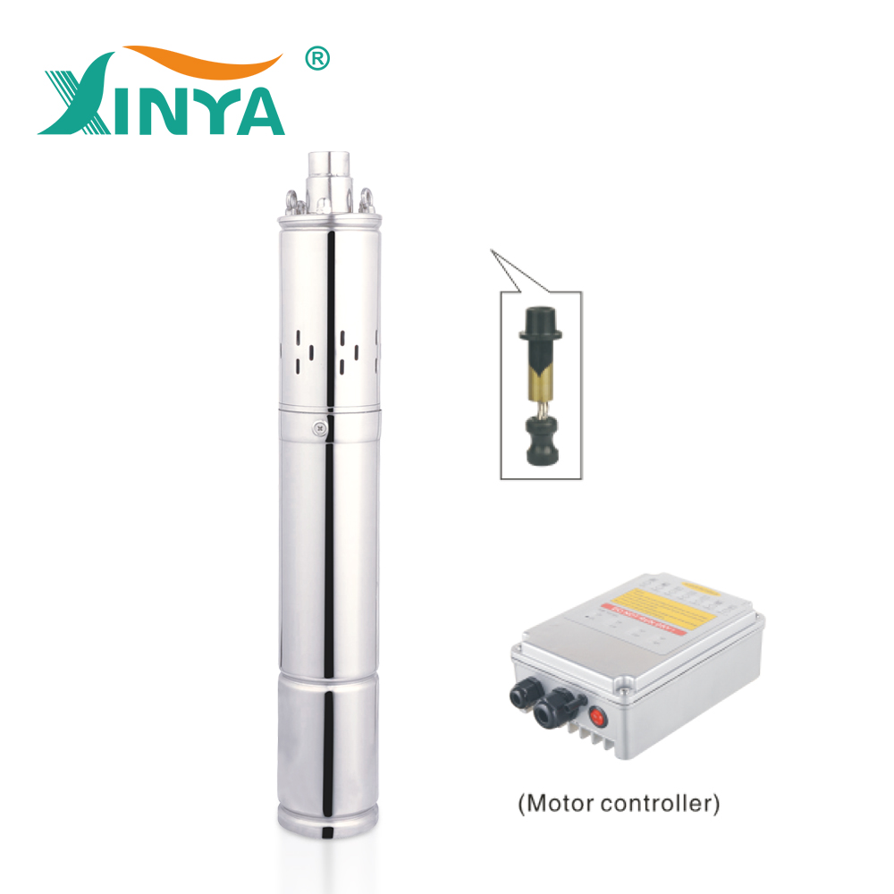 XINYA 140m high pressure dc solar pump dc submersible water solar pump for irrigation (3SPS2.3/140-D72/1300)