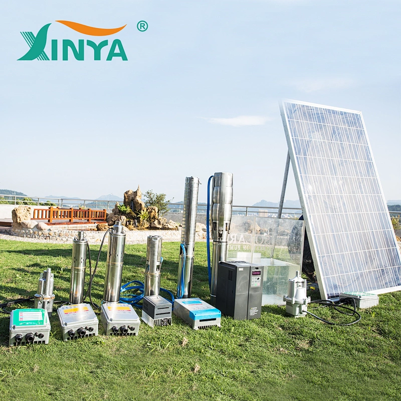 XINYA solar water pump 4inch DC brushless centrifugal 24V 250w  portable submersible solar pump for irrigation