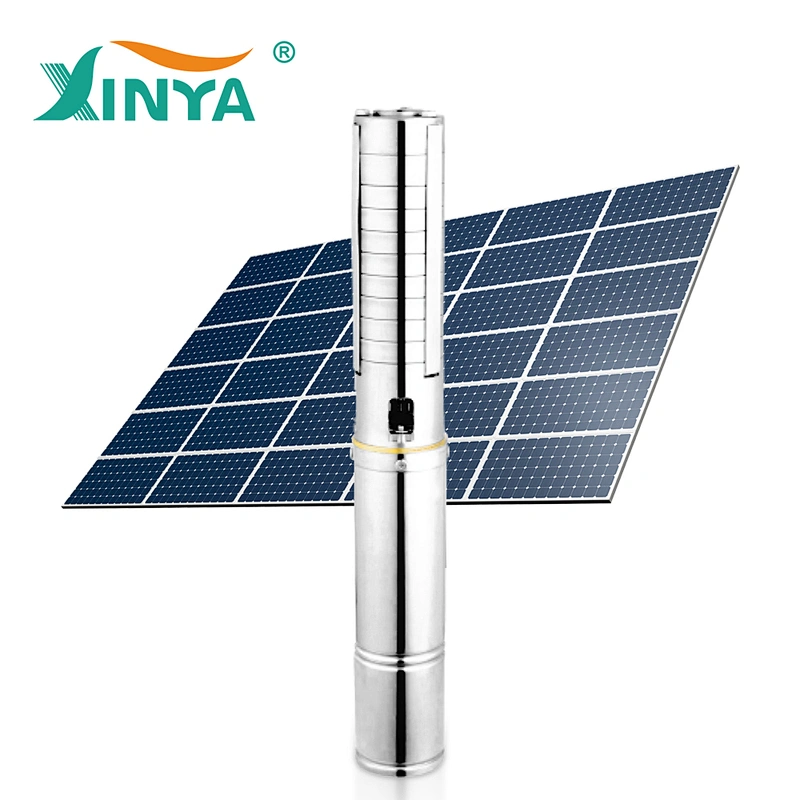 XINYA solar water pump 4inch DC brushless centrifugal 24V 250w  portable submersible solar pump for irrigation