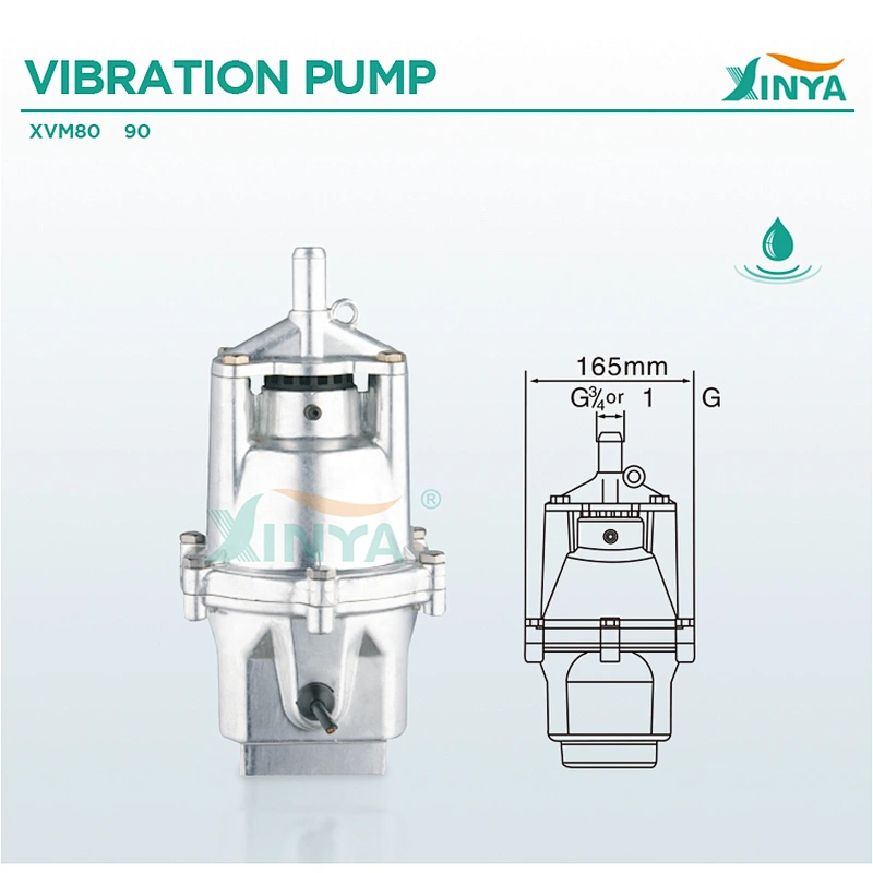 XINYA popular 0.5HP 72m aluminum body russian submersible vibration water pumps (VMP80-10m)
