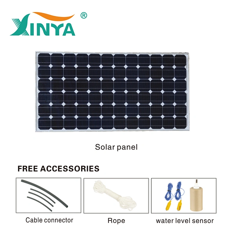 XINYA solar water pump 4inch DC brushless centrifugal 24V 250w  portable submersible solar pump for irrigation