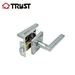 ZH036 S-PS-SC Passage Square Door Lever/Door Handle Hall or Closet Lever in Satin Chrome Finish,Adjustable Latch Backset fits Either 2-3/8 inch or 2-3/4 inch