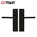 door lever handle on plate