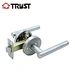 ZH027 BK-SC - Contemporary / Modern Door Handles / Levers (Privacy / Passage) in Satin Chrome Finish