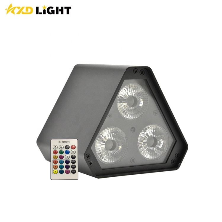 2021 New 3X18W Mini RGBWAUV LED Uplight Wireless Battery Power WIFI Remote Control Stage LED Par Light