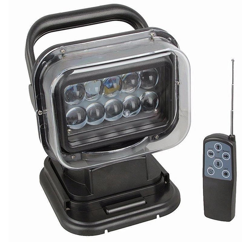 12V 24V Marine Ship Vehicle LED Search Light 50W 7 Inch Remote Control LED Searchlight