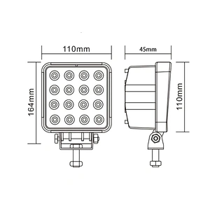 Car Tractor LED Work Light 48W 4 inch for truck car working driving 12V 24V