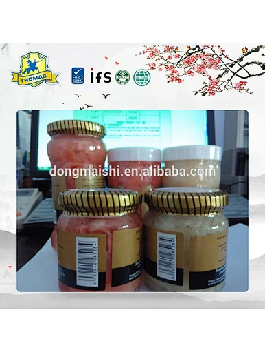 Aliments en gros aliments asiatiques fermentés bio blanc mariné gingembre