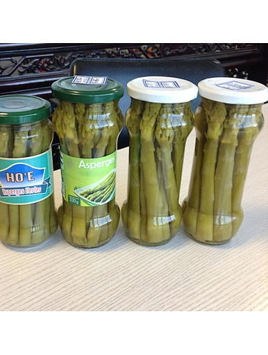 white canned asparagus