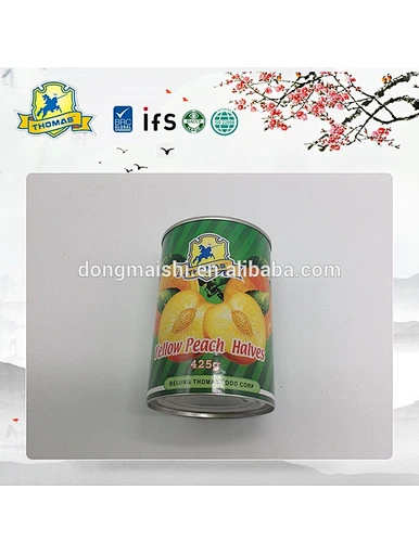 425g de fruits de pêche jaunes en conserve