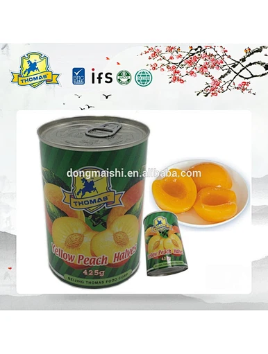 canned yellow peach halves