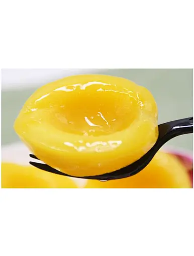 820g de fruits de pêche jaunes en conserve