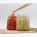 Sucré et vinaigre sushi gingembre dans un bocal en verre