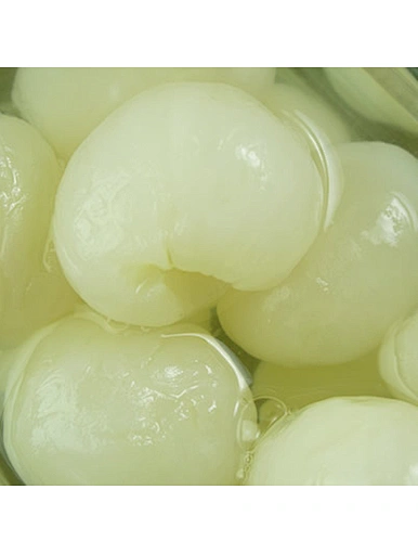 Lychees frais en conserve dans un sirop léger de 567g.