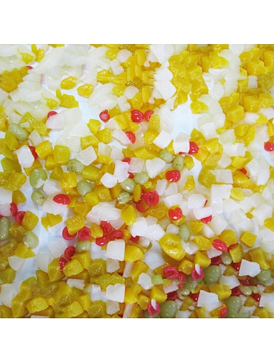 Noms de fruits tropicaux chinois Jello mexicain salade de fruits Cocktail de fruits