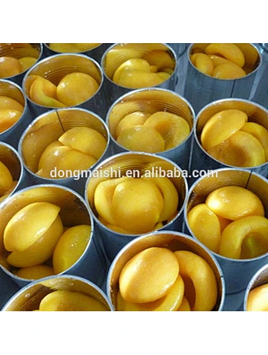 halves canned yellow peaches in light syrup