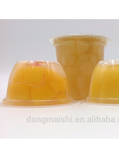 Liste des aliments conservés : Tasses de fruits frais mexicains dans l'eau.