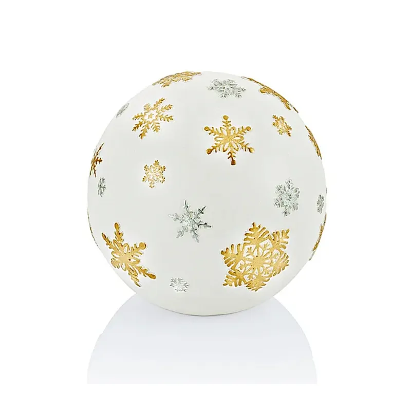 Resin Snowflake LED Globe Light