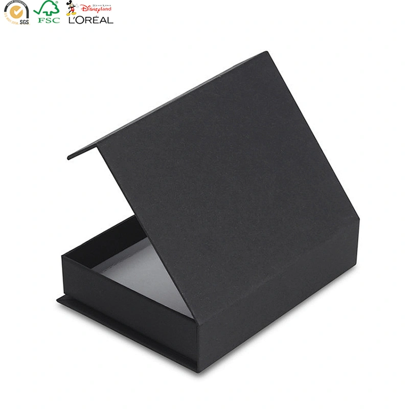 Foldable Black Magnetic Flip Top Gold Stamping Cosmetic Packaging Paper Boxes