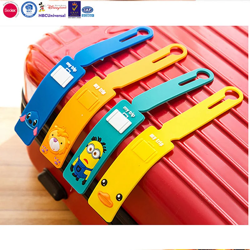 Cartoon PVC rubber luggage tag