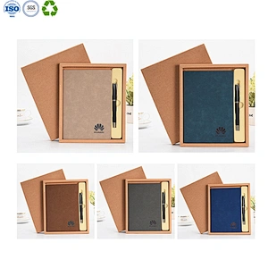 Leather Notebook Gift Set with pen