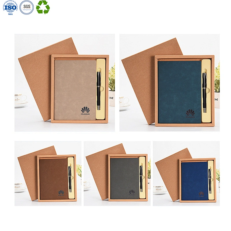 Leather Notebook Gift Set with pen