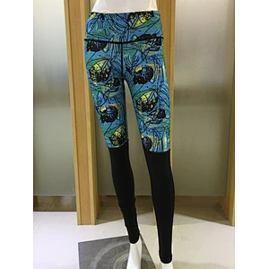 women's sports yoga fitness sublimation with contrast color  leggings