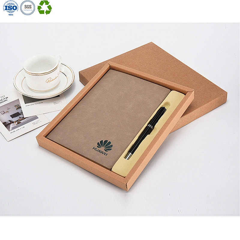 Leather Notebook Gift Set with pen