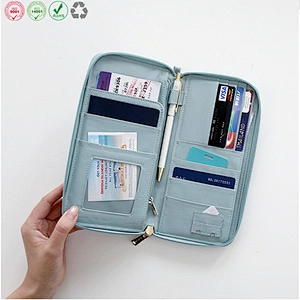 Promotional travel multifuction passport holder business card holder bag passport bag