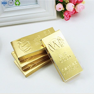 Gold bar sticky notepad memo pad