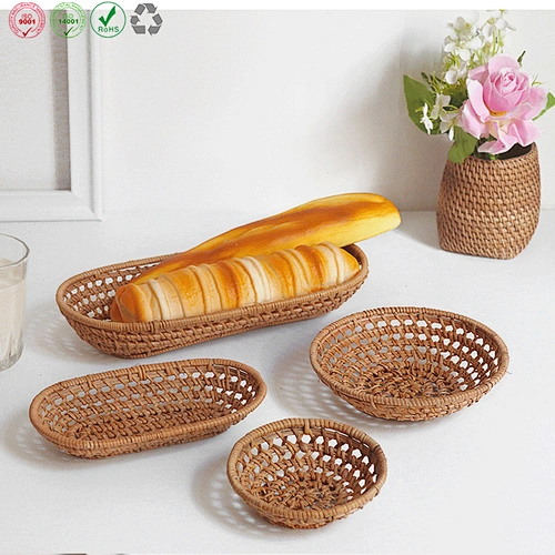 Woven Rattan Wicker Tray