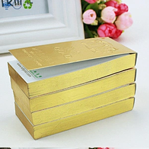 Gold bar sticky notepad memo pad