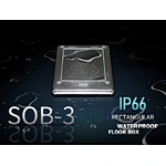 SOB 3 Rectangular IP66 Waterproof Floor Box: Durable & stylish solution for indoor & outdoor areas.