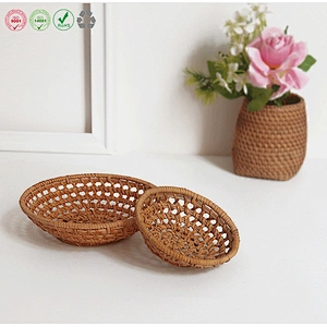 Woven Rattan Wicker Tray