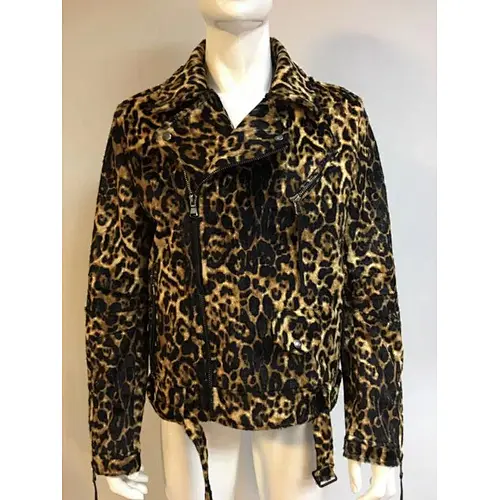 Men's animal print zipper jacket