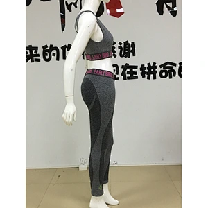 Women's melange  yoga bra and leggings set