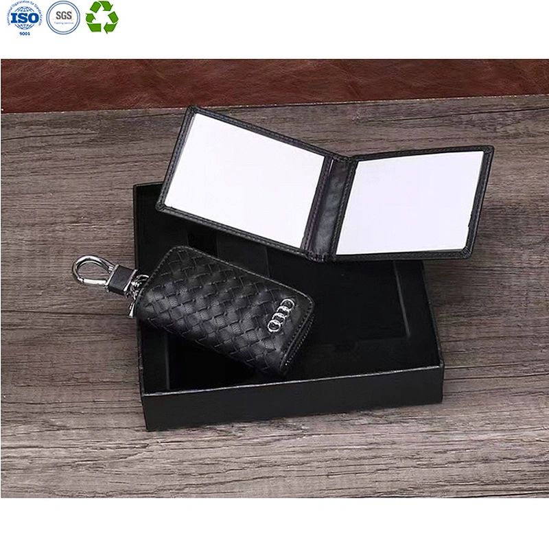 Leather Card Holder Key Case Sets with Gift Box