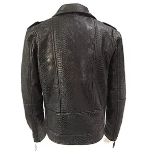 Men's  black high quality fake leather /PU jacket