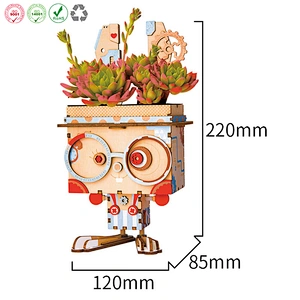 Robotime Pot Bunny wooden flower pot