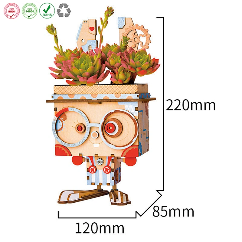 Robotime Pot Bunny wooden flower pot