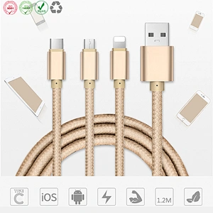 Micro USB Type C Android 3 in 1 Charger Cable