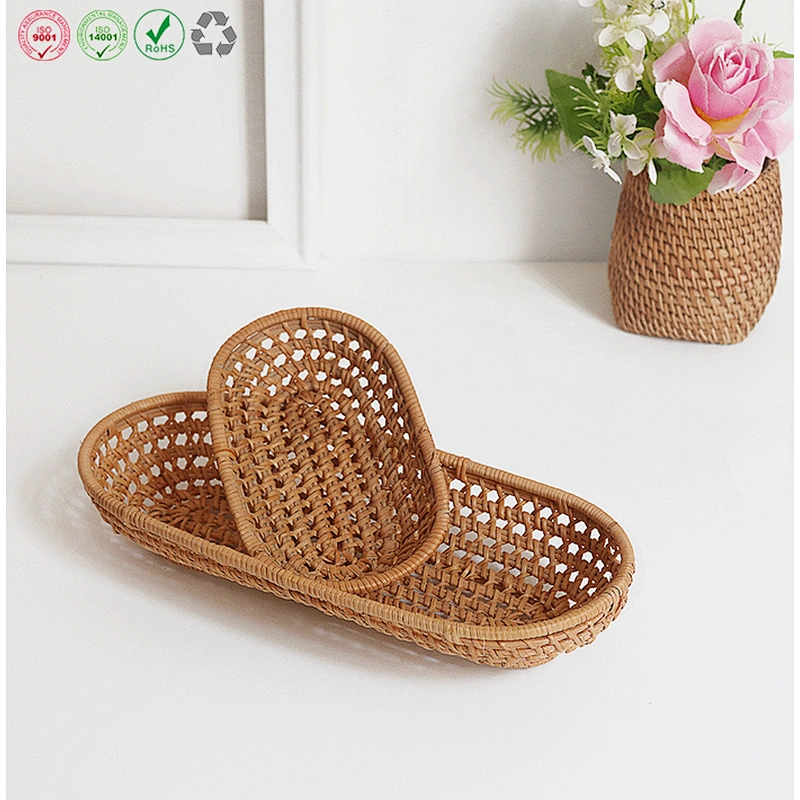 Woven Rattan Wicker Tray
