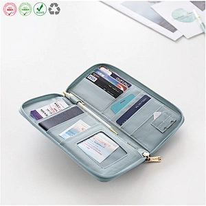 Promotional travel multifuction passport holder business card holder bag passport bag
