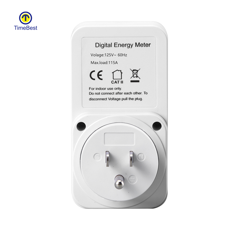 Power Meter Plug Home Energy Consumption Analyzer with LCD Display