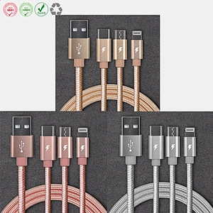 Micro USB Type C Android 3 in 1 Charger Cable
