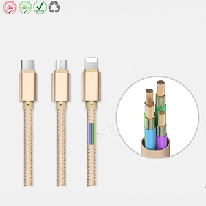 Micro USB Type C Android 3 in 1 Charger Cable