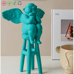 Wholesale ceramic colorful angel set crafts for kids gift