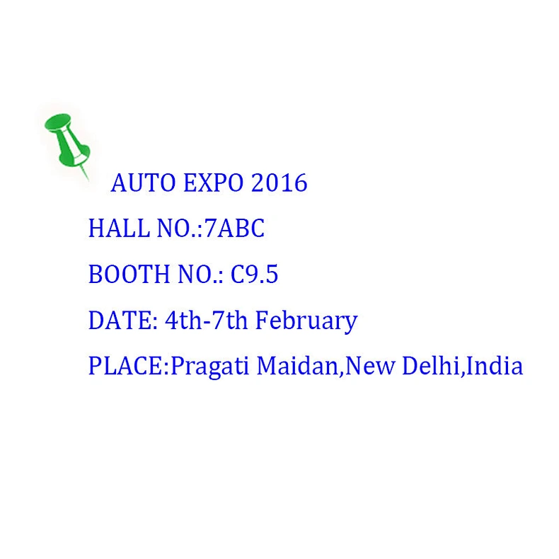 Meet you at AUTO EXPO 2016，India
