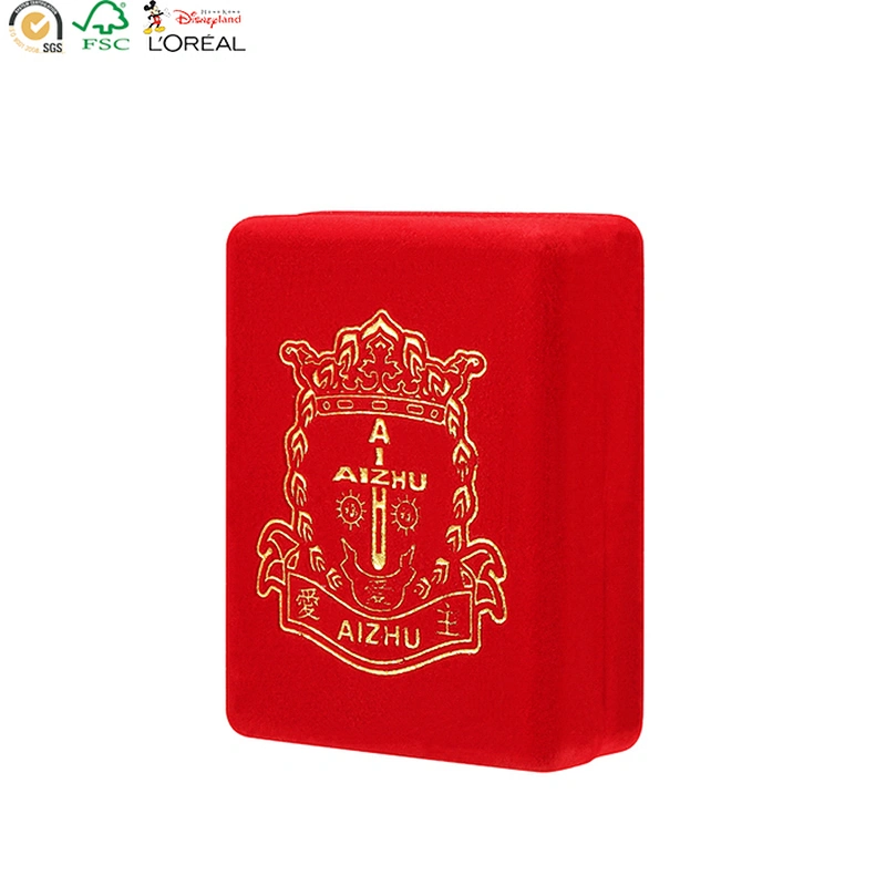 Velvet cover plastic high quality custom jewelry box packaging with logo